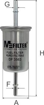 Mfilter DF 3563 - Паливний фільтр avtolavka.club