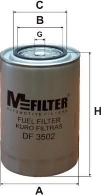 Mfilter DF 3502 - Паливний фільтр avtolavka.club