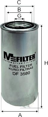 Mfilter DF 3580 - Паливний фільтр avtolavka.club