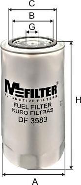 Mfilter DF 3583 - Паливний фільтр avtolavka.club