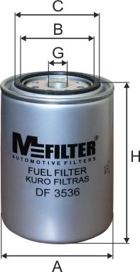Mfilter DF 3536 - Паливний фільтр avtolavka.club