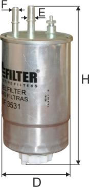 Mfilter DF 3531 - Паливний фільтр avtolavka.club