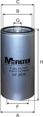 Mfilter DF 3538 - Паливний фільтр avtolavka.club