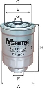 Mfilter DF 3522 - Паливний фільтр avtolavka.club