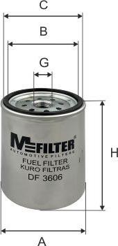 Mfilter DF 3606 - Паливний фільтр avtolavka.club