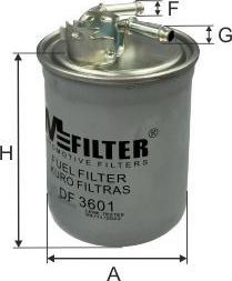 Mfilter DF 3601 - Паливний фільтр avtolavka.club