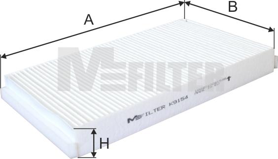 Mfilter K 9154 - Фільтр, повітря у внутрішній простір avtolavka.club