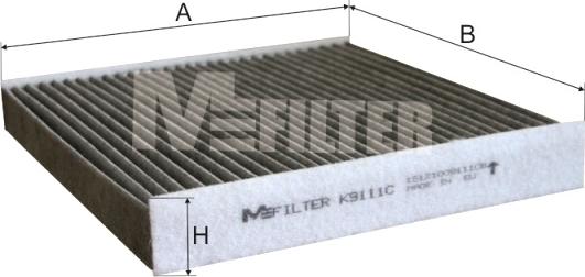 Mfilter K 9111C - Фільтр, повітря у внутрішній простір avtolavka.club