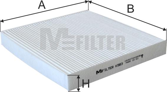 Mfilter K 983 - Фільтр, повітря у внутрішній простір avtolavka.club