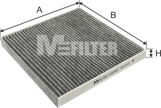 Mfilter K 9236C - Фільтр, повітря у внутрішній простір avtolavka.club