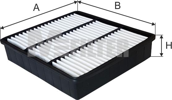 Mfilter K 489 - Повітряний фільтр avtolavka.club