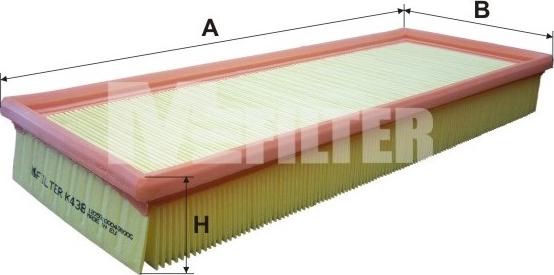 Mfilter K 438 - Повітряний фільтр avtolavka.club