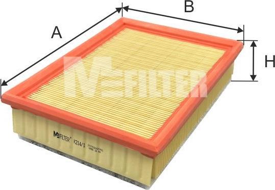 Mfilter K 214/1 - Повітряний фільтр avtolavka.club