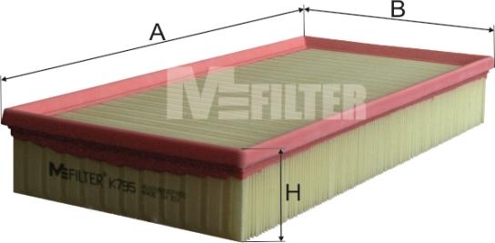 Mfilter K 795 - Повітряний фільтр avtolavka.club