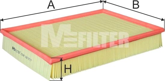 Mfilter K 747 - Повітряний фільтр avtolavka.club