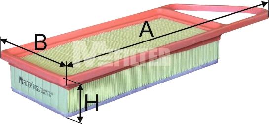 Mfilter K 756/1 - Повітряний фільтр avtolavka.club