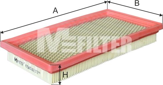 Mfilter K 7045 - Повітряний фільтр avtolavka.club