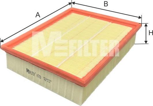 Mfilter K 703 - Повітряний фільтр avtolavka.club
