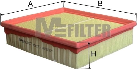 Mfilter K 7070 - Повітряний фільтр avtolavka.club