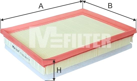 Mfilter K 7102 - Повітряний фільтр avtolavka.club