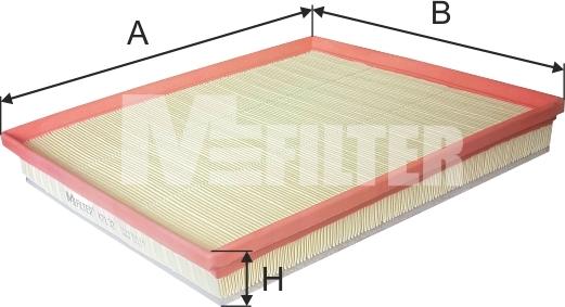 Mfilter K 7132 - Повітряний фільтр avtolavka.club