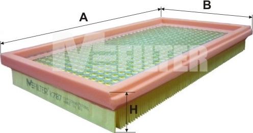 Mfilter K 787 - Повітряний фільтр avtolavka.club