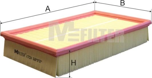 Mfilter K 724 - Повітряний фільтр avtolavka.club