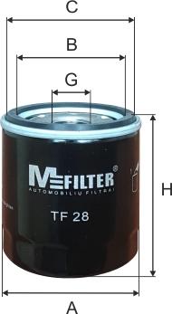 Mfilter TF 28 - Масляний фільтр avtolavka.club