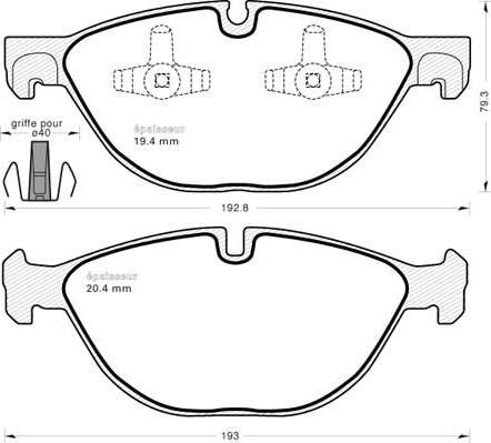 Japanparts JPA0134 - Гальмівні колодки, дискові гальма avtolavka.club