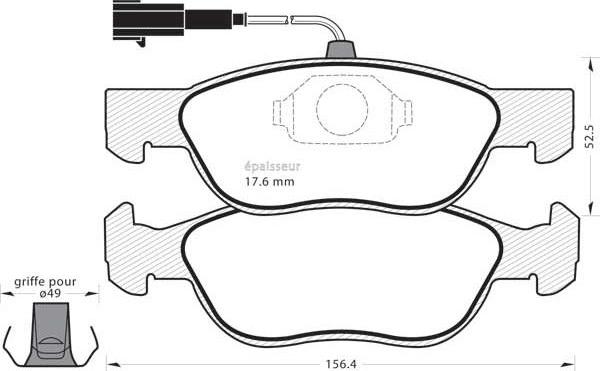 ACDelco AC0581076D - Гальмівні колодки, дискові гальма avtolavka.club