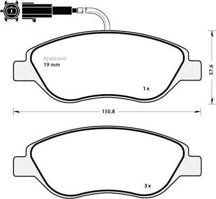 COLDAX CB111069 - Гальмівні колодки, дискові гальма avtolavka.club