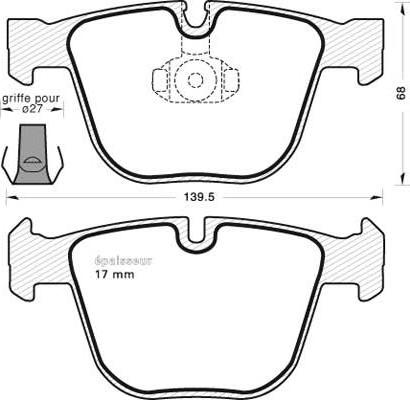 Japanparts JPP0117AF - Гальмівні колодки, дискові гальма avtolavka.club