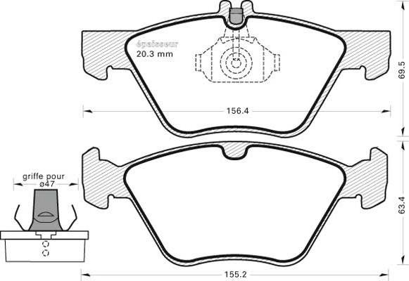 Raybestos PGD853AM - Гальмівні колодки, дискові гальма avtolavka.club