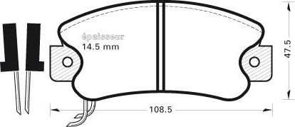 MGA 186 - Гальмівні колодки, дискові гальма avtolavka.club