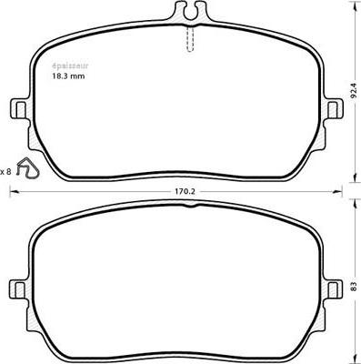 Mercedes-Benz 000 420 16 06 - Гальмівні колодки, дискові гальма avtolavka.club