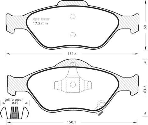 Roulunds Rubber 800281 - Гальмівні колодки, дискові гальма avtolavka.club