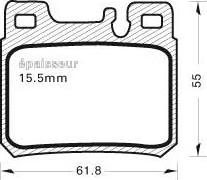 BENDIX 571753 - Гальмівні колодки, дискові гальма avtolavka.club