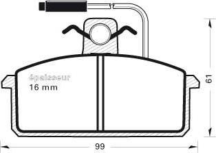 BENDIX 333805 - Гальмівні колодки, дискові гальма avtolavka.club