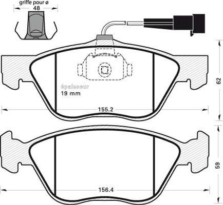 FIAT 0000009948476 - Гальмівні колодки, дискові гальма avtolavka.club