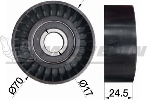 MICHELIN EngineParts SMAMP04040 - Паразитний / провідний ролик, поліклиновий ремінь avtolavka.club