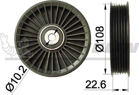 MICHELIN EngineParts SMAMP04088 - Паразитний / провідний ролик, поліклиновий ремінь avtolavka.club