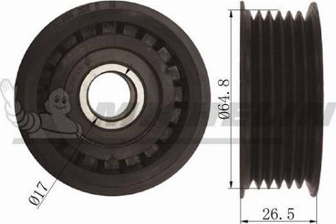 MICHELIN EngineParts SMAMP01009 - Паразитний / провідний ролик, поліклиновий ремінь avtolavka.club