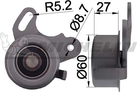 MICHELIN EngineParts SMAMP13317 - Натяжна ролик, ремінь ГРМ avtolavka.club