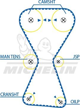 MICHELIN EngineParts SMATB0179 - Ремінь ГРМ avtolavka.club