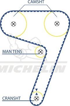 MICHELIN EngineParts SMATB0346 - Ремінь ГРМ avtolavka.club