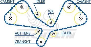 MICHELIN EngineParts SMATB0369 - Ремінь ГРМ avtolavka.club