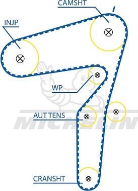 MICHELIN EngineParts SMATB0291 - Ремінь ГРМ avtolavka.club