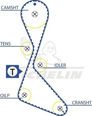 MICHELIN EngineParts SMATB0248 - Ремінь ГРМ avtolavka.club