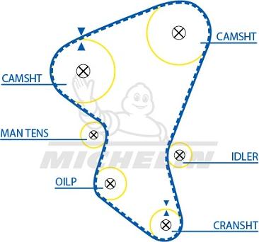 MICHELIN EngineParts SMATB0217 - Ремінь ГРМ avtolavka.club