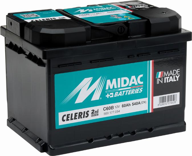 MIDAC C60B - Стартерна акумуляторна батарея, АКБ avtolavka.club